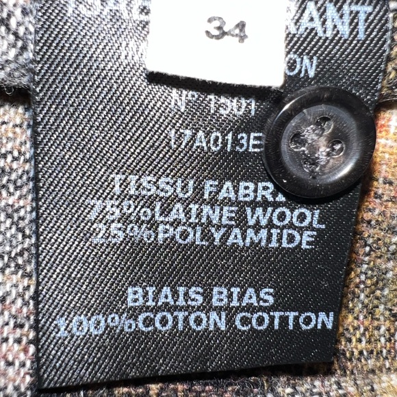 Isabel Marant Étoile Plaid Brown, Cream and Black Women's Dress - Picture 11 of 12